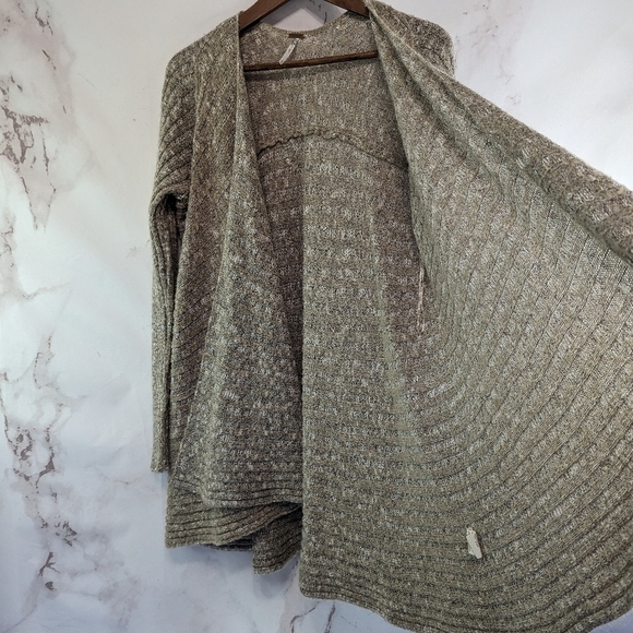 Free People Sweater Women Small Cardigan Waterfall Longline Tunic Duster Wool - Picture 8 of 12